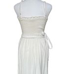 Abercrombie & Fitch - White Midi Smocked Spring Bridal Casual Dress Sz Medium Photo 3