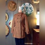 Anthropologie TULLE Orange/Brown Khaki Wool Blend Trench Jacket XS Photo 3