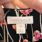 Charter Club  Floral Black and‎ Pink Sleeveless Dress medium Photo 5