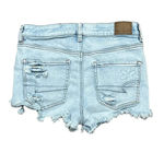 American Eagle High Rise Shortie Light Wash Patches Cut Off Beach Vacation 4 Photo 1