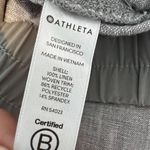 Athleta 100% Linen Shorts Womens Size 6 High Rise Gray Pull On 3.5 Inch Inseam Photo 4