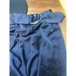 Foley Brand Vintage 100% Silk Black Mini Skirt Silver Buckle Detail Small Photo 1