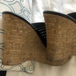 Black and Silver Rhinestone Wedge Sandals size 6.5 Photo 2