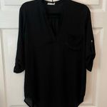 Lush Clothing Lush Black Chiffon Tunic Blouse Size S Photo 0