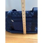 ZUOMANNI Blue Quilted 20" Travel Duffel Bag Soft Carry On Womens Gym Weekender Photo 7