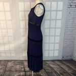 Ella Moss  purple black lace ankle length maxi dress size small Photo 8