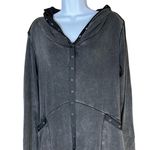 Soft Surroundings Hooded Long Sleeves Button Front Hooded Dress Petite Medium Photo 2