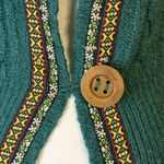Lulumari Green Wool Cardigan Sweater Photo 2