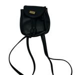 Liz Claiborne Vintage 90's Liz  Mini Black Leather Drawstring Backpack Photo 0