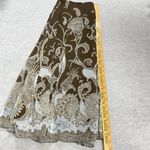 Ann Taylor  Women’s Y2K Brown Blue Floral Paisley Pull On Midi Length Skirt Zip Photo 6