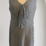 Jessica Howard  Black and White Striped Midi Dress Photo 0