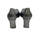 Via Spiga‎ Womens Pump Heels Metallic Leather Croc Almond Toe Size 8M Silver Photo 3