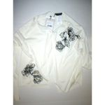 New NWT $395 Womens Max Mara Marina Rinaldi Cardigan Sweater M White Black Italy Size M Photo 3