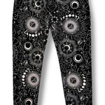 No Comment SOFT!! Festival EDM Rave Black Mid Rise Leggings Astrology Women’s Sz Large Photo 0