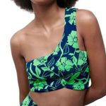ZARA One Shoulder Floral Print Jacquard Crop Top Size Medium NWT Photo 5
