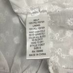 idem Ditto  White Eyelet Floral Crop Top Small Peplum Ruffle Sleeve Plunge Neck Photo 7