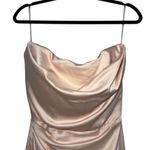 House Of CB NEW NWT  Adrienne Satin Strapless Corset Maxi Gown In Champagne Photo 4
