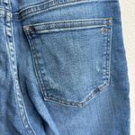 Madewell Cali Demi Boot Jeans Light Solid Wash Raw Flare Hem Size 23 Photo 5