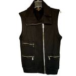 Citizens of Humanity Utility Vest Womens Large Black Asymmetrical Zip Pockets Photo 11