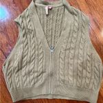 Pilcro anthropologie  cable knit zip sweater vest Photo 0