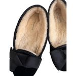 Kate Spade  Sherpa Lined Black Bow Slippers Size US 5 Photo 7