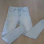 American Eagle  Outfitters next level stretch hi-rise jegging denim jeans in light wash blue size 4 short. Photo 1