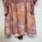 BB Dakota Dreams Are Made Of Tie Dye Short Sleeve Ruffle Top Size M Photo 4