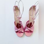 Gucci Crawford Metallic Pink leather Knotted ankle strap sandals EU 40 Photo 2