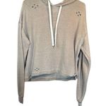 Colsie Beige Distressed Hooded Long Sleeve Casual Comfy Sweatshirt Women Sz XS Photo 0