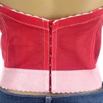 Goddess (36B) American VINTAGE 90s Red and Pink Hand Dyed Floral Lace Bustier Size undefined Photo 7