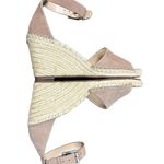 Vince Camuto Suede Wedge Sandals Espadrilles in Taupe Tan Size 9.5 Suede Leather Photo 4