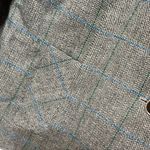 Vintage Kasper Pinstriped Blazer Light Shoulder Pads Gray Blue Green Size 12 Photo 5