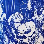 Mixit Blue White Striped Floral Border Capris Size 8 Photo 5