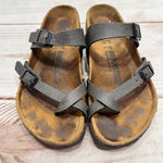 Birkenstock Mayari Burko-Flor Gray Thong Sandals Comfy Boho Hippie Size 37/ 6.5 Photo 4