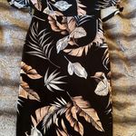 Black and Floral Strapless Cocktail Dress Size M Photo 3