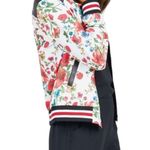 Olivia Culpo x Le Tote Reversible Bomber Jacket Floral Print Faux Leather size L Size L Photo 0