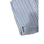 BeachLunchLounge Shirt Womens Medium White Blue Striped Sleeveless Casual Photo 4