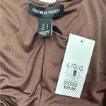 Streetwear Society  Brown Side Ruched Wrap Around Bodycon Mini Dress Photo 4