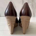 Steve Madden Leather Wedges- Small Buckle Front- Cognac Brown- Size 6 Photo 5