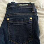 Love moschino  VELVET FELT DARK BLUE STRETCH SKINNY JEANS 26 Photo 3