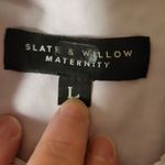 Slate & Willow Maternity Lilac Oxford Button Up Shirt Office Casual Women's L Purple Size undefined Photo 3