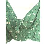 Reformation Brandi Kelly Green Floral Summer Crop Top Smocked Festival Photo 3