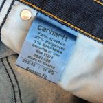Carhartt Womens Jeans Relaxed Fit Dark Wash Stretch 14 Photo 2