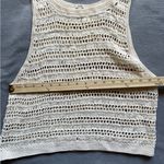 Forever 21 Cream Open Weave Crochet Sleeveless Top Boho Festival Cottagecore Y2K Sz M Layer Photo 4