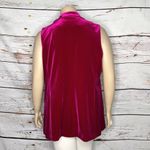 Coldwater Creek  NWT Women’s Size 20 Pink Velvet One Button Boyfriend Vest Jacket Photo 2