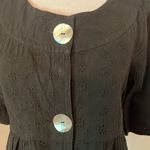 Cotton Eyelet women's top Black Photo 2