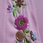 Sears Pink Floral Embroidered Robe Size L Photo 4