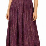 Soft Surroundings  purple gold metallic bubble hem midi skirt xs Photo 0
