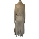 Alexis  Heida Dress in Gold Natural XSmall New Womens Long Knit Sweater Maxi Photo 6