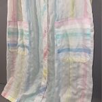 Vintage pastel striped house coat size sm/med Pink Photo 4
